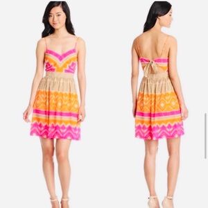 TRINA TURK Pink & Orange Printed Mini Dress
